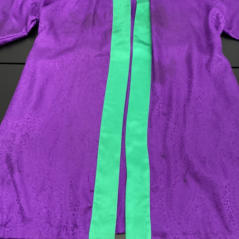 Victoria Secret Vintage Gold Label Purple and Green Robe - Picture 8 of 12